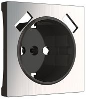 Лицевая панель Werkel для 1-м. розетки 220В+2хUSB глянцевый никель картинка